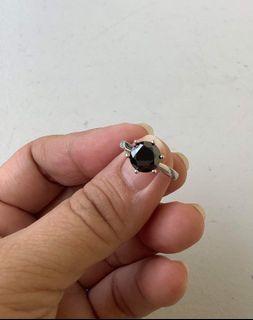 2 Ct Black Moissanite Ring