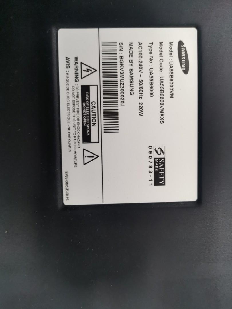 55" 4k Samsung TV (Distorted Image), TV & Home Appliances, TV