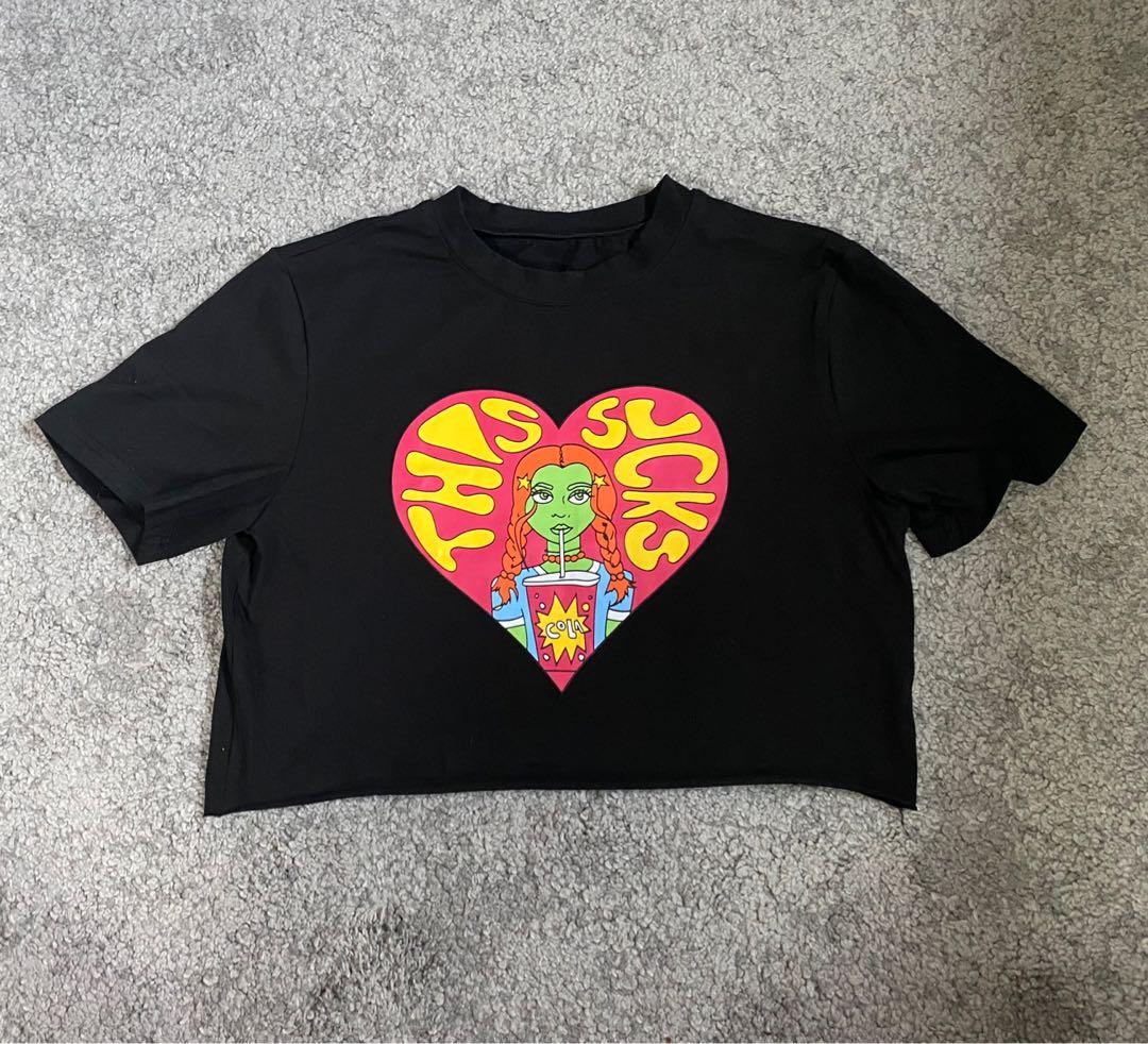 $6MAILED this sucks cropped tee, Women 