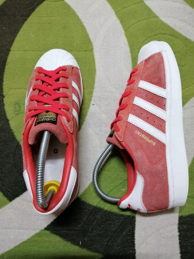 Adidas superstar outlet suede red