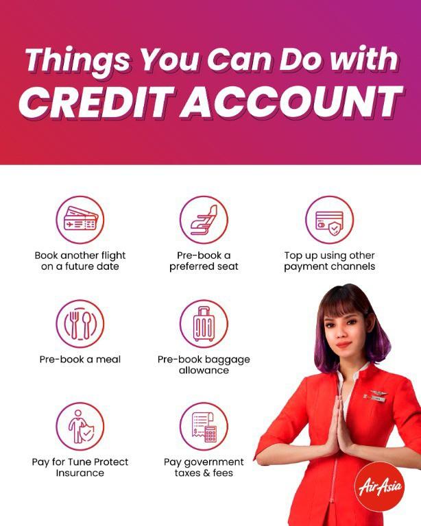 Airasia Credit Account For Sell Tickets Vouchers Gift Cards Vouchers On Carousell
