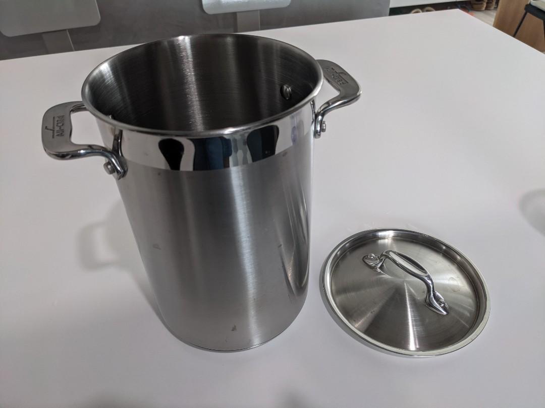 Stainless Steel Asparagus Pot with Basket Small Body Large Capacity Plus  High Small Soup Pot Fryer High Deep Pot 16cm.