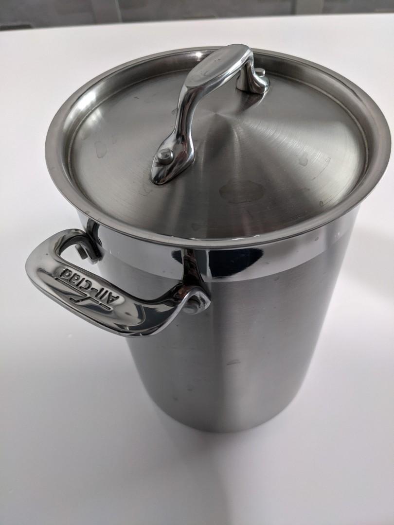 Stainless Steel Asparagus Pot with Basket Small Body Large Capacity Plus  High Small Soup Pot Fryer High Deep Pot 16cm.