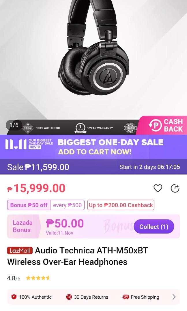 Audio Technica Ath m50xBt (Category: Headphones & Headsets) located in San Juan City. Submitted by jlester03 (Listing ID 1124441815, Image 2). Description: PRIVATE SELLER [SALE / SWAP ] -Audio Technica ATH-M50XBT -Brand new! -9500 Negotiable -With receipt (1 year Warranty) - RFS: Change of mind -can do shipping via Lalamove -Location : QC For swap sa Speaker system niyo Especially Edifier r1280db + cash.