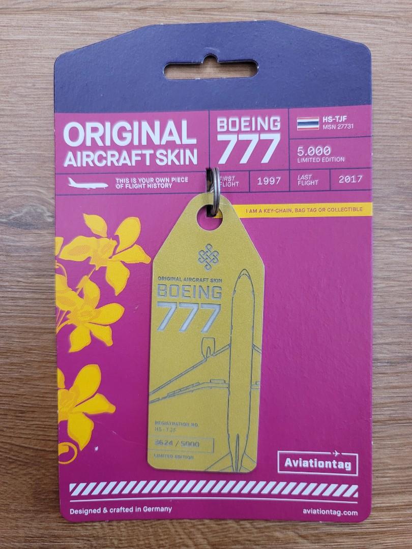 Aviation Tag Thai Airways Boeing 777 Keychain, Hobbies & Toys