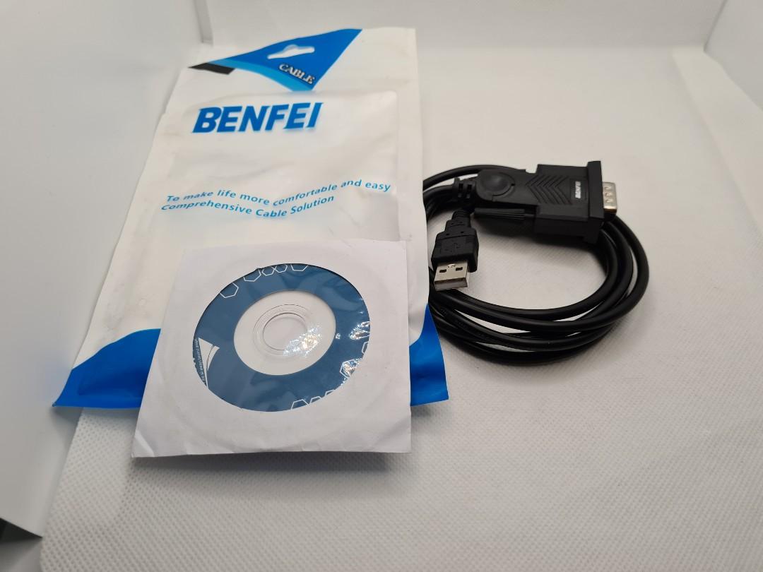 BENFEI USB to Serial Adapter, DB9 USB to RS232 Male Serial Cable (9