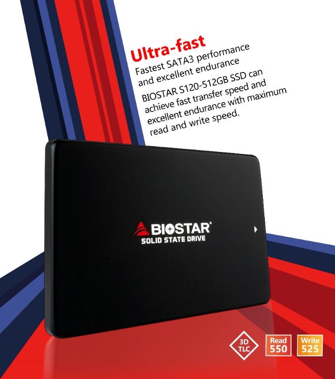 Biostar S120-512GB 2.5 inch SSD, Computers & Tech, Parts