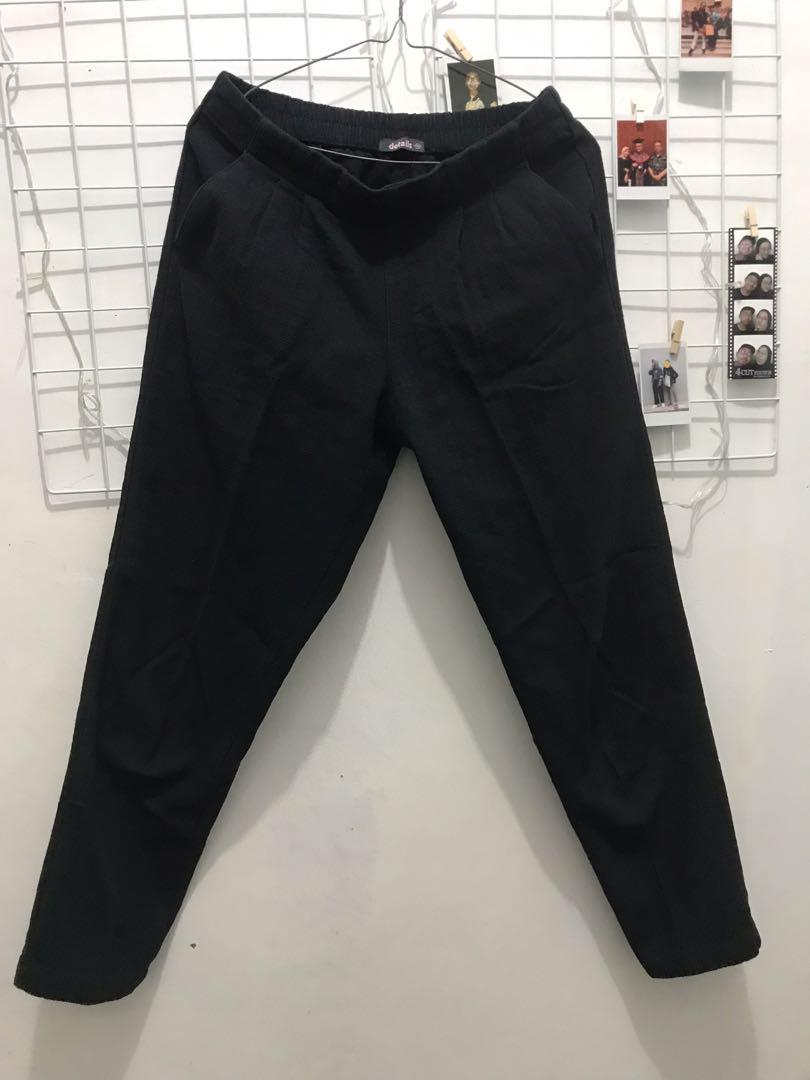 black linen pants, Fesyen Wanita 