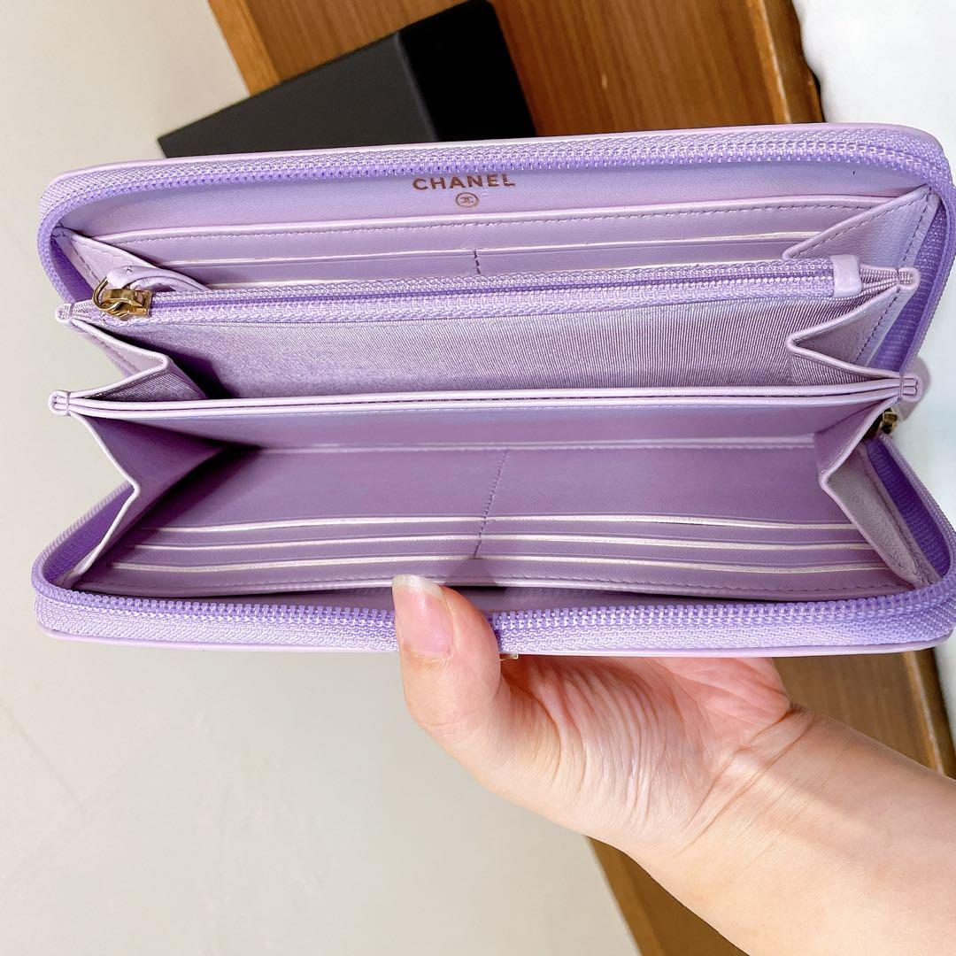 Chanel wallet purple Clearance