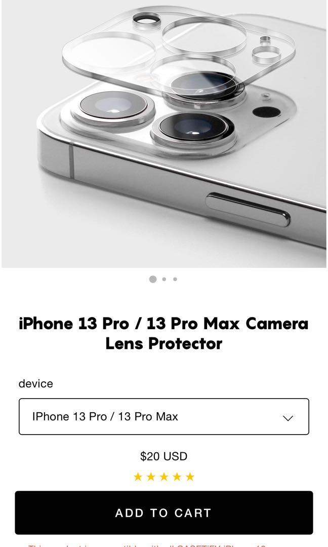 Casetify Camera Lens Protector iPhone 13 Pro Max, Mobile Phones