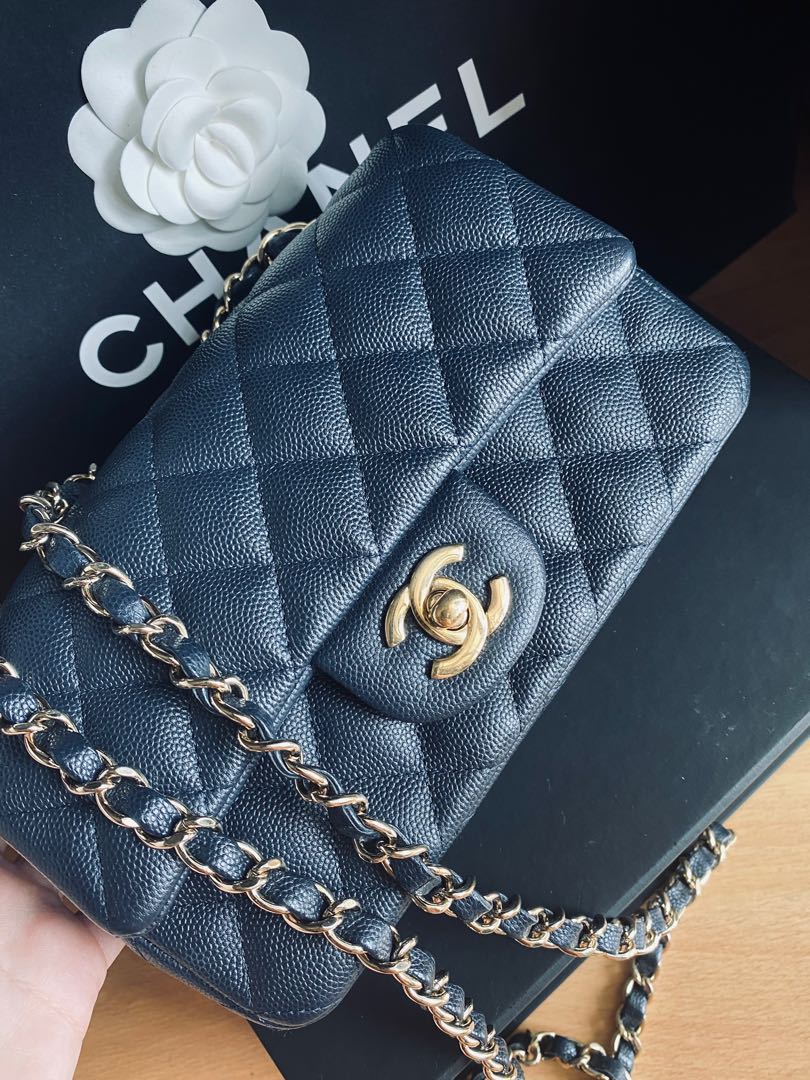 Chanel mini rectangular caviar ghw 26, Luxury, Bags & Wallets on Carousell