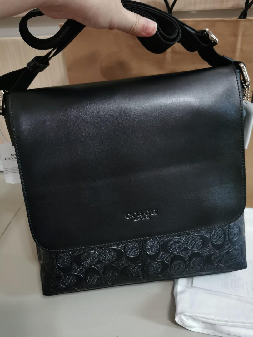 Charles small messenger in sales signature leather