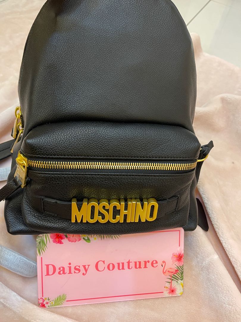 Moschino leather backpack best sale
