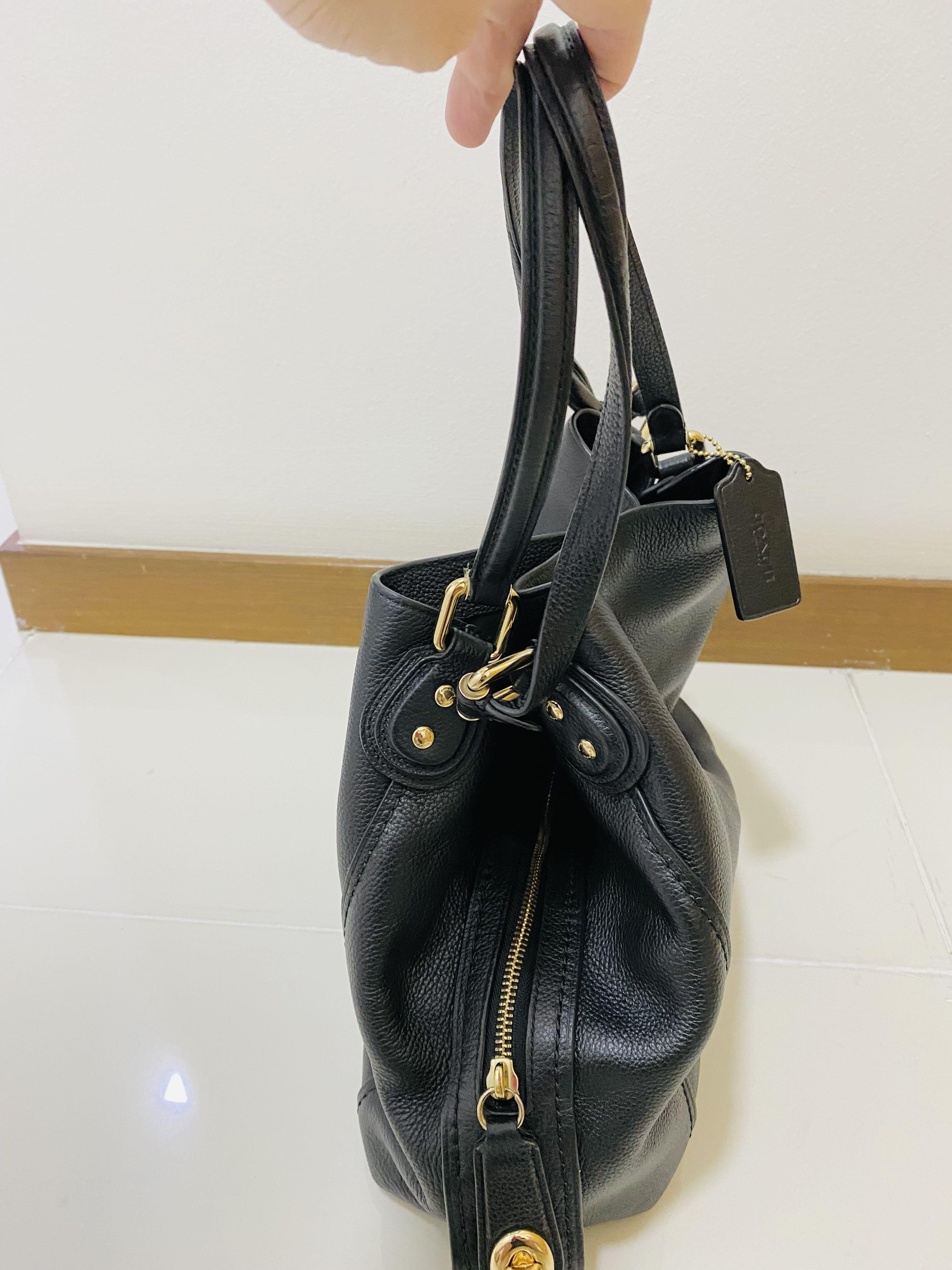 Coach leather shoulder bag including Protective dust bag cover