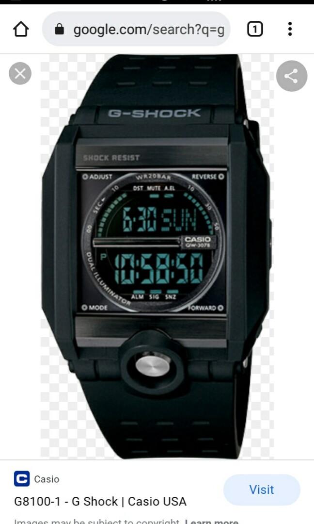 Dijual jam tangan langka,black G-shock casio QW 3078. Bonus topi dickies  full original 100% all, Fesyen Pria, Jam Tangan di Carousell