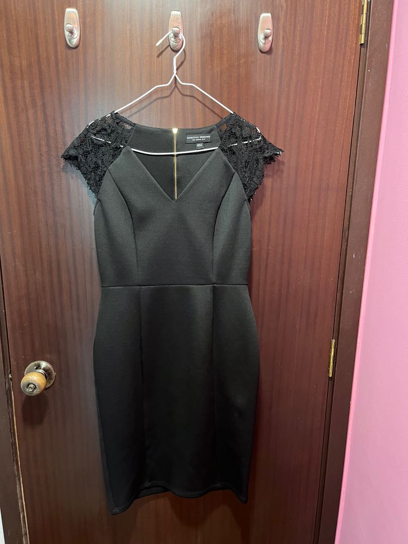 Dorothy Perkins Black Lace Dress, Women 