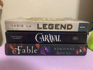 fable , caraval , legend ( ya books )