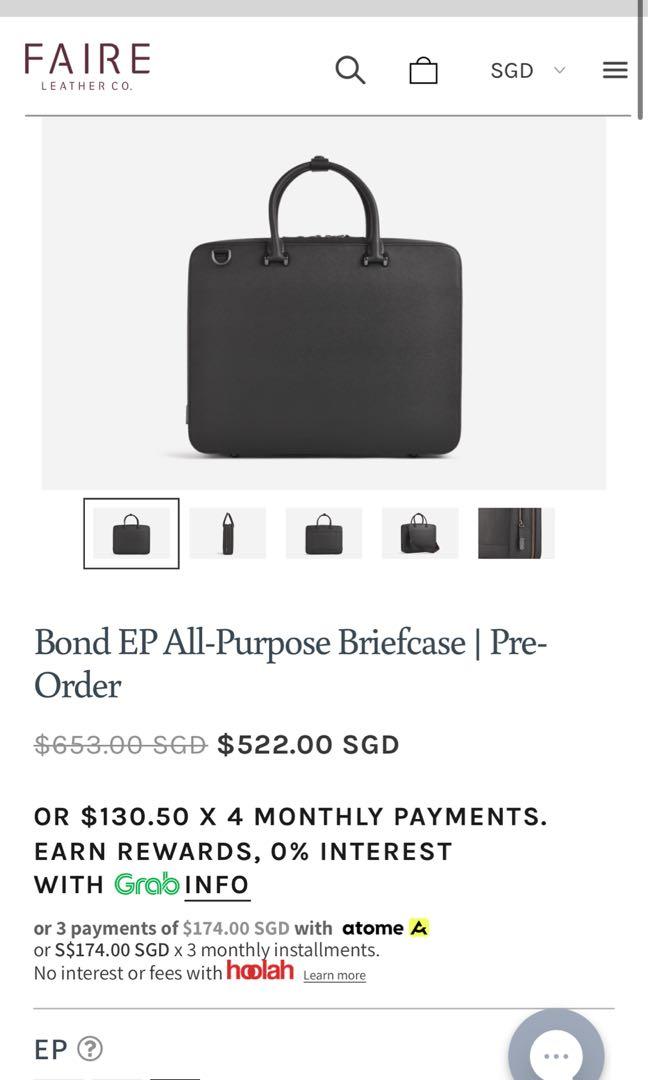 FAIRE LEATHER briefcase, Men's Fashion, Bags, Briefcases on Carousell