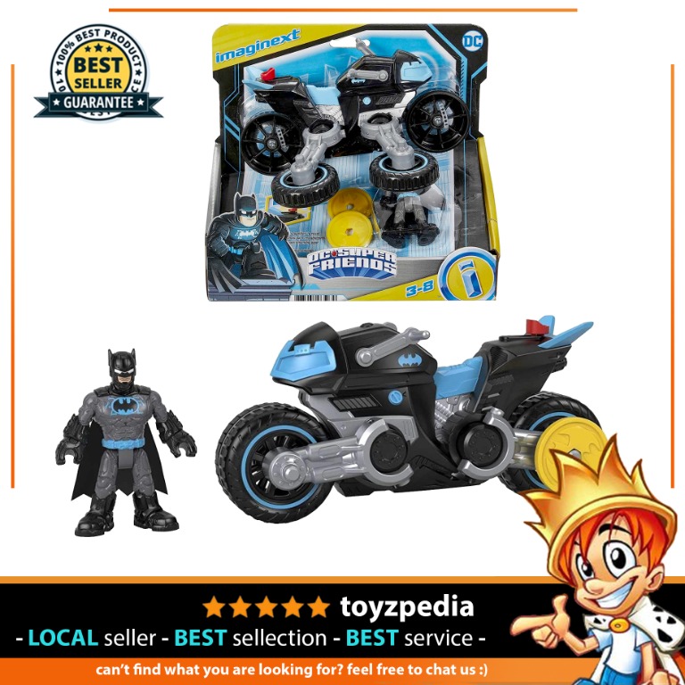 Fisher-Price Imaginext DC Super Friends Bat-Tech Batcycle, Push-Along ...