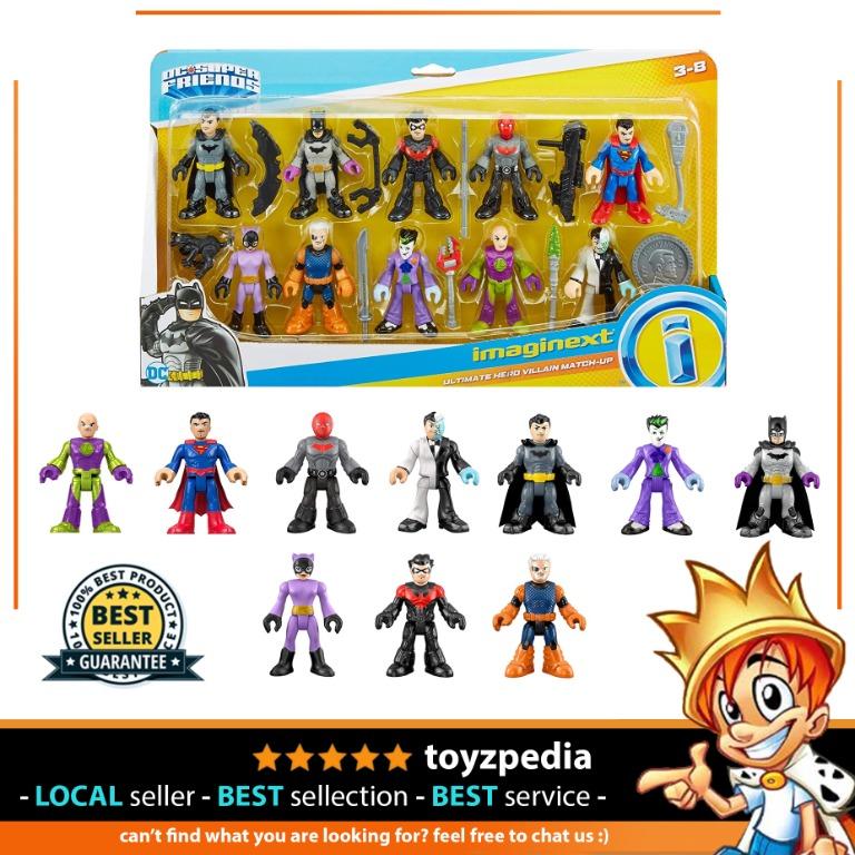 Fisher-Price Imaginext DC Super Friends Ultimate Hero Villain Match-Up  Figure Set including Batman, Superman, Catwoman, The Joker, Two-Face, Lex  Luthor, and more!, Hobbies & Toys, Toys & Games on Carousell