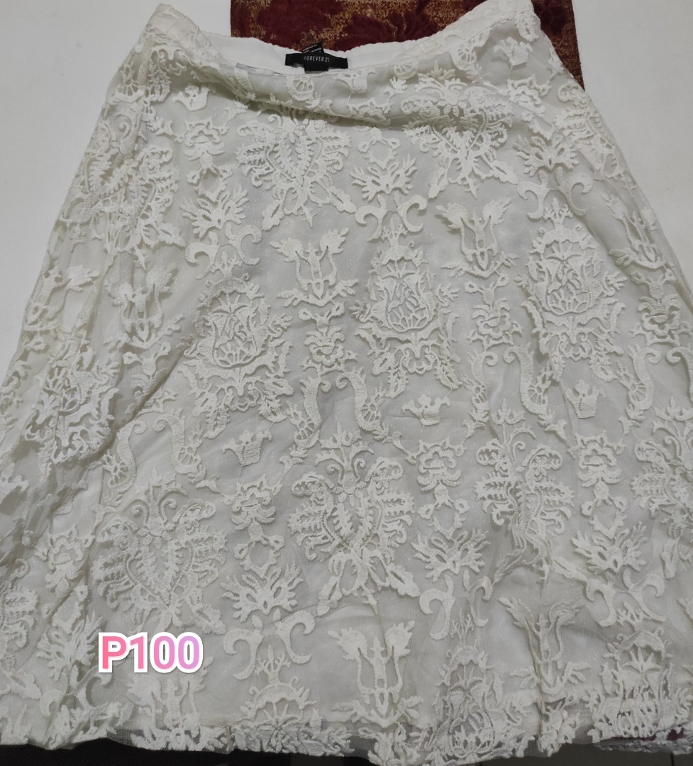 white lace skirt forever 21