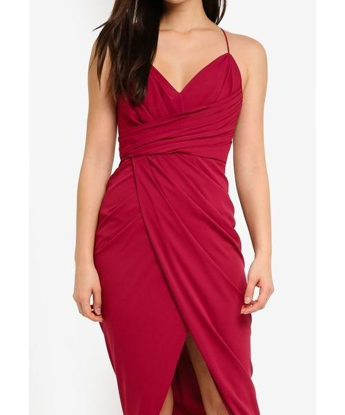 Charlotte drape maxi dress red shiraz online