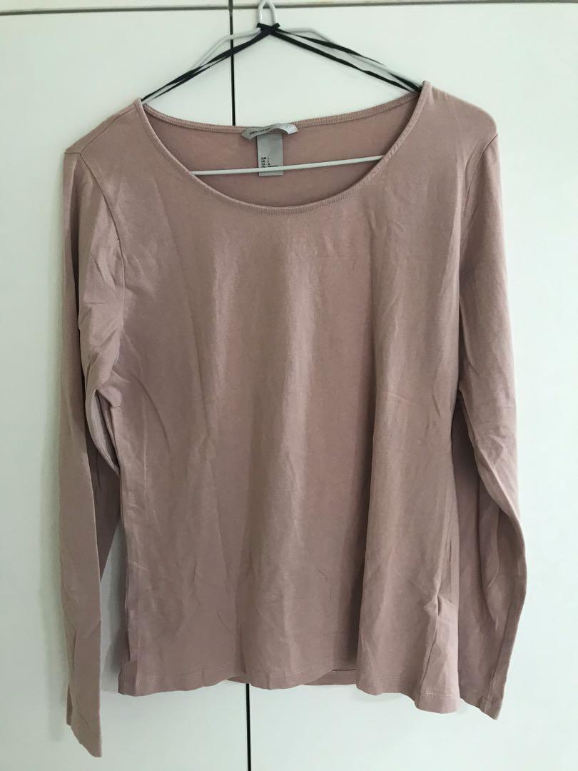 H&m pima cotton long new arrivals sleeve tee