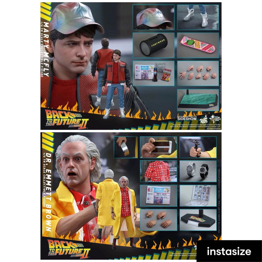 Hot Toys 1/6 Back to the Future Part 2 Marty McFly and Doctor Emmett ...