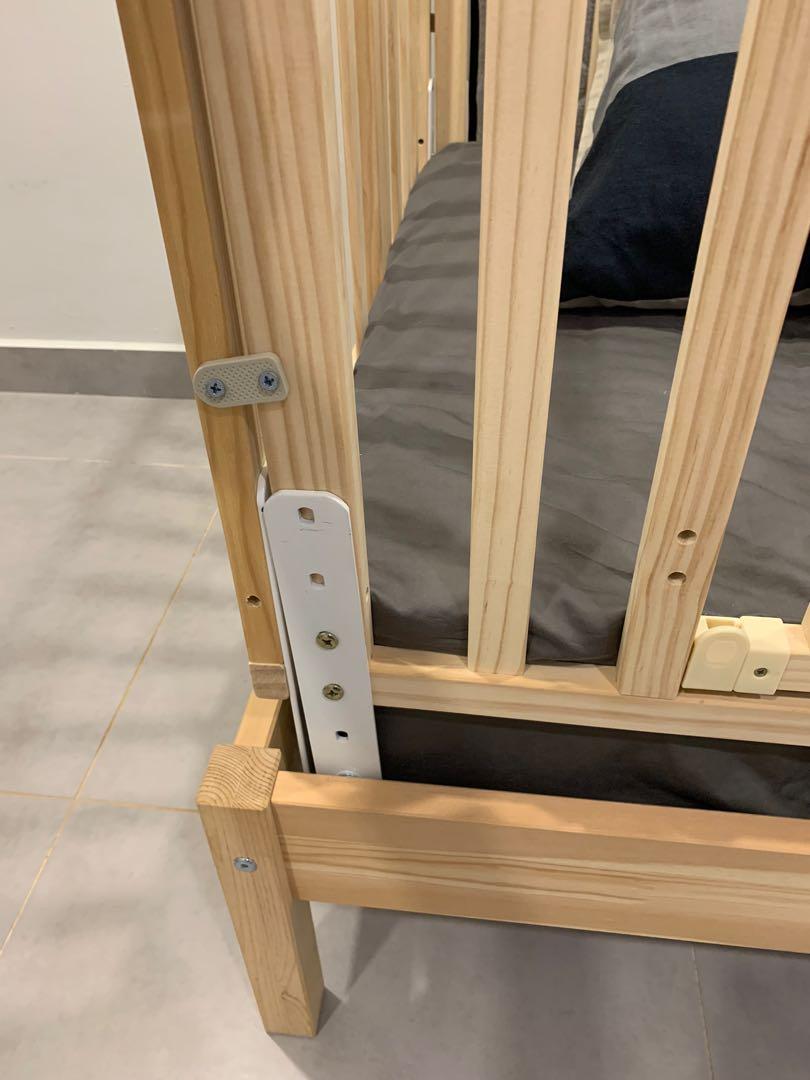 IKEA Bed + Mattress + Baby Fence, Furniture & Home Living, Furniture