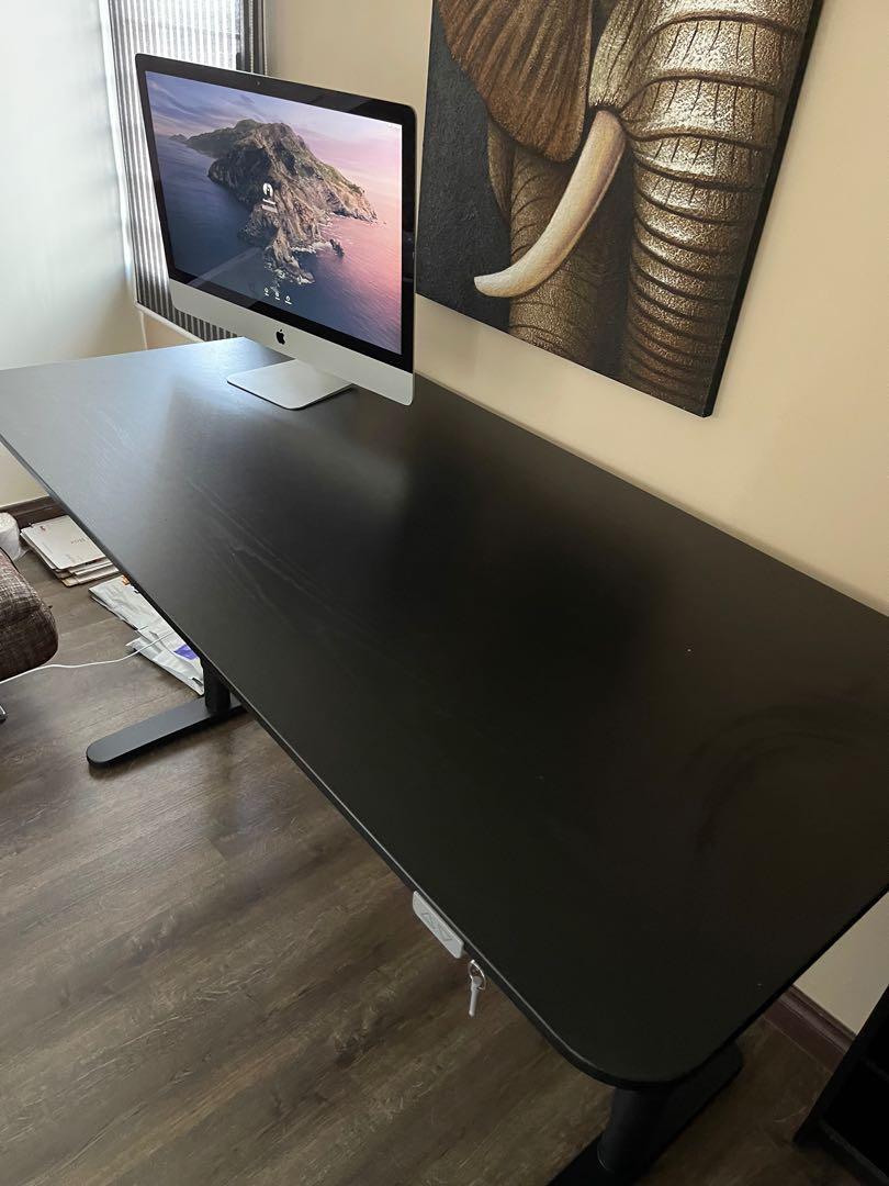 Ikea Bekant office table with automatic height adjustment, Furniture