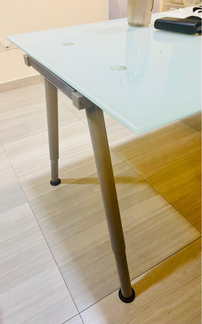 Ikea GALANT tampered Glass Desk/Table, Furniture & Home Living