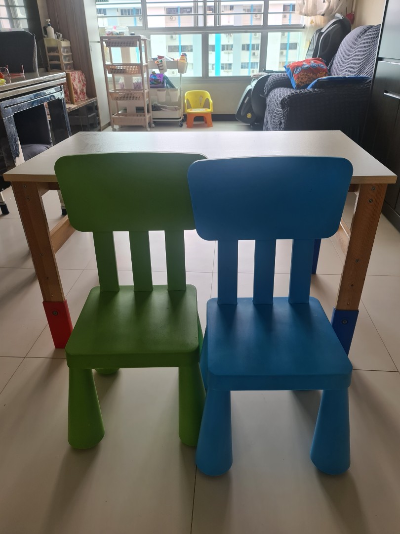 Ikea kids table and chair, Furniture & Home Living, Furniture, Tables ...