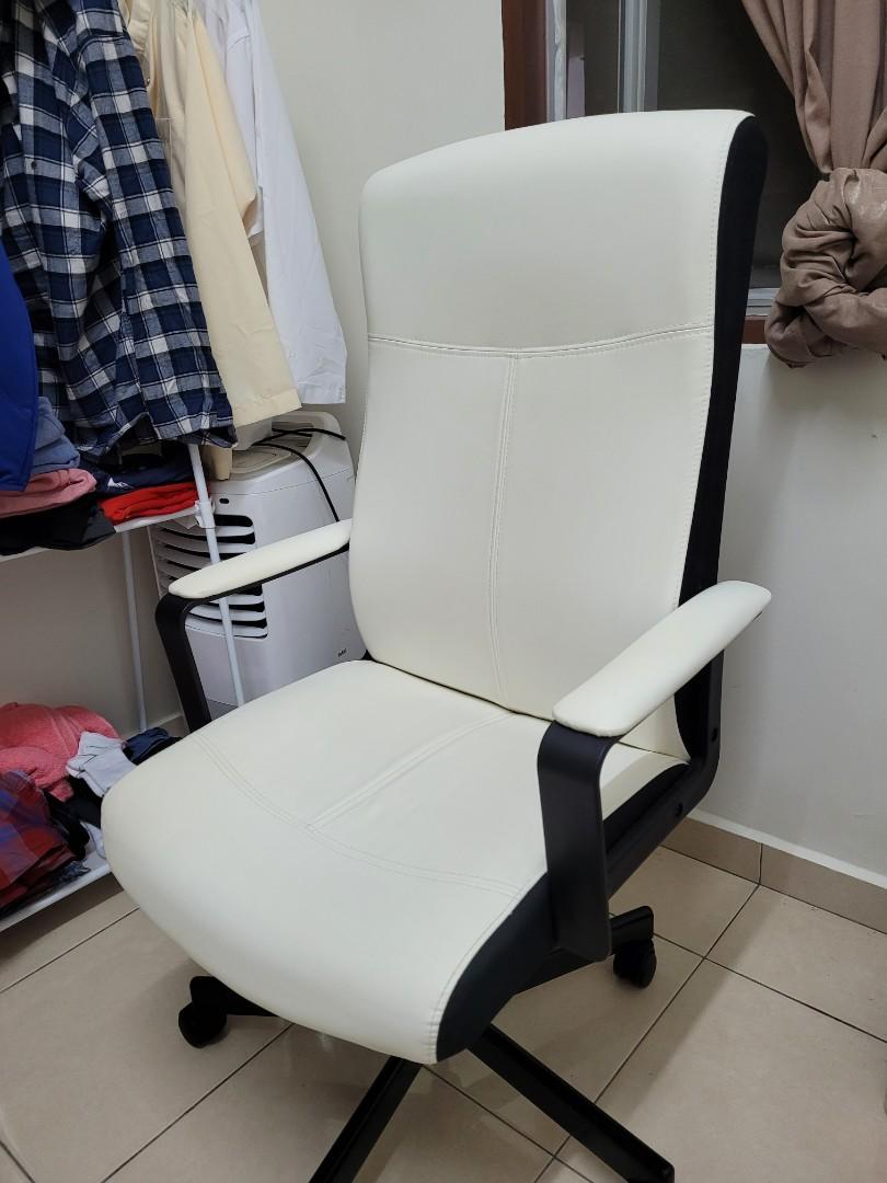 Ikea Office Chair (White), Furniture & Home Living, Furniture, Chairs