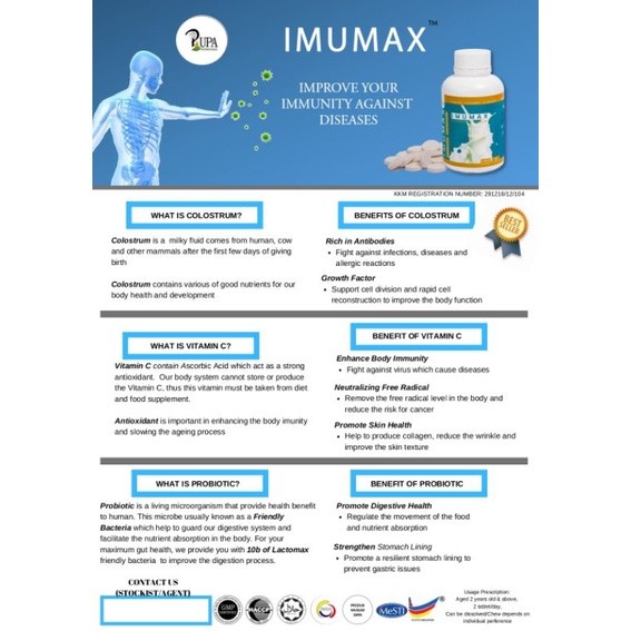 imumax supplement kesihatan untuk meningkatkan imunisasi badan, Health ...