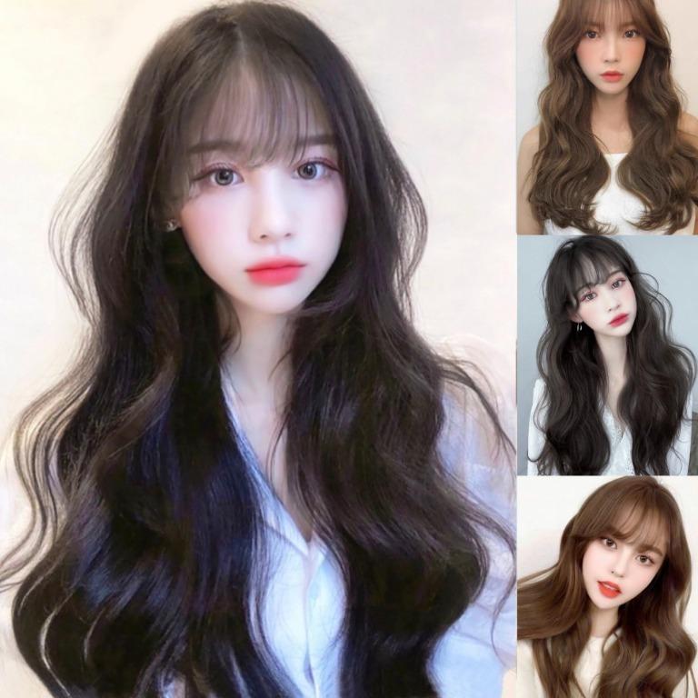 Big curls 2025 with bangs