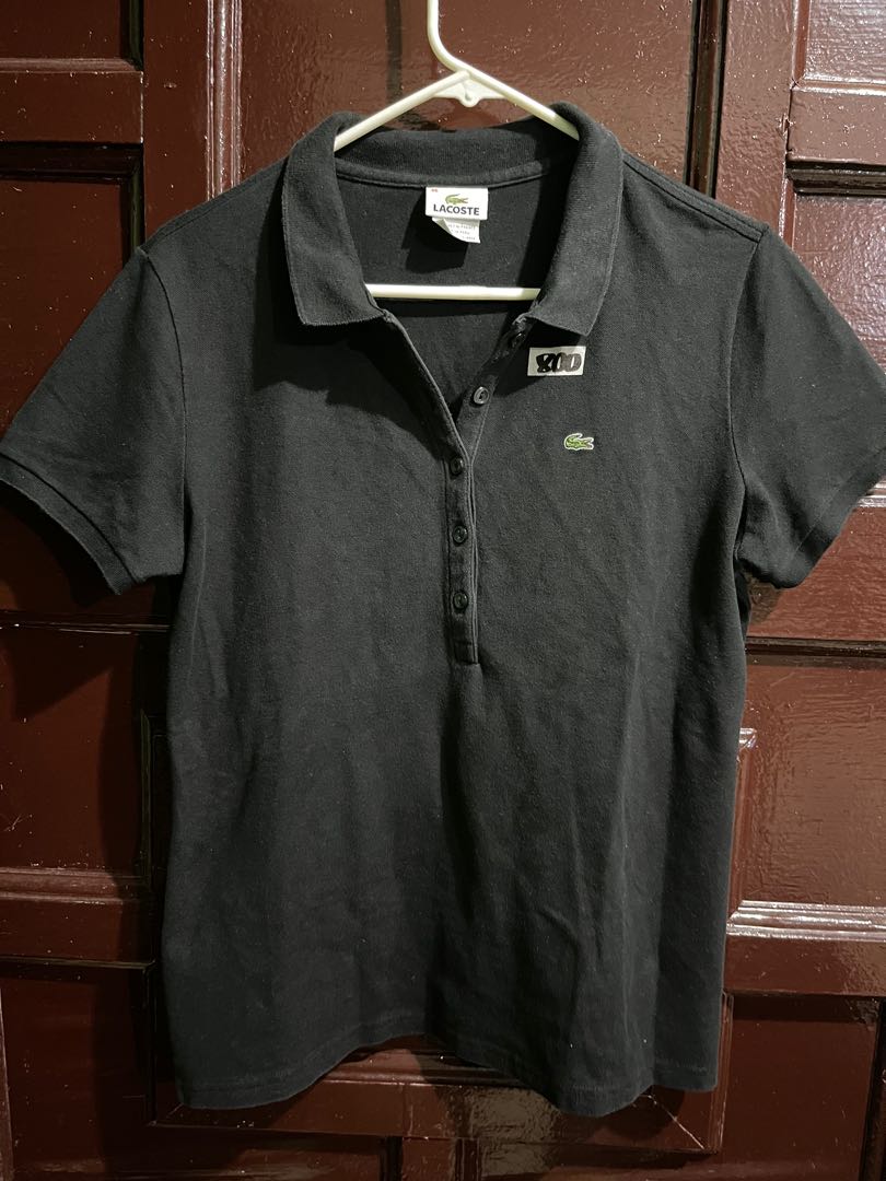 Lacoste Black Polo Shirt, Women's Fashion, Tops, Shirts on Carousell