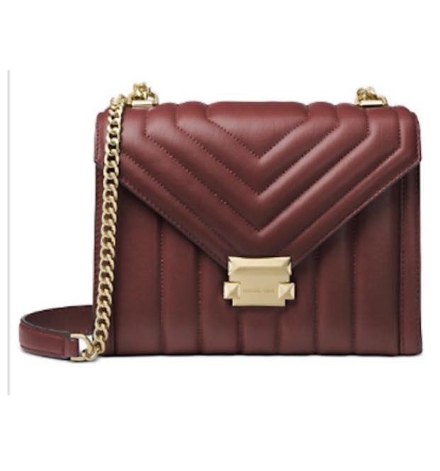 Like New CNY RED Michael Kors Whitney Leather Handbag Women s Fashion Bags Wallets Shoulder Bags on Carousell