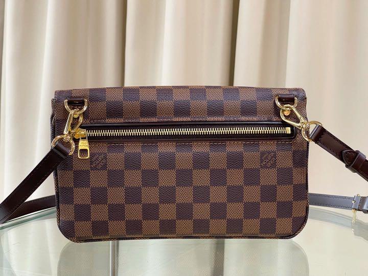 Louis Vuitton Hoxton PM Damier Ebene Canvas Brown Leather ref.524385 - Joli  Closet
