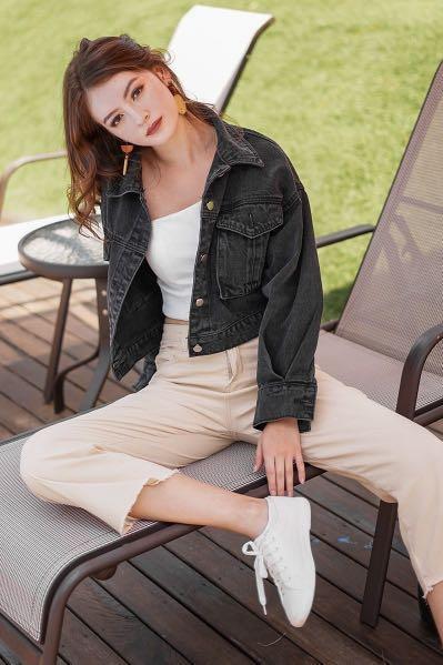 LOVET SKYE BLACK DENIM JACKET