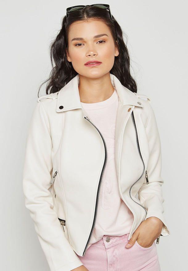 Mango leather like jacket perfect condition size M
