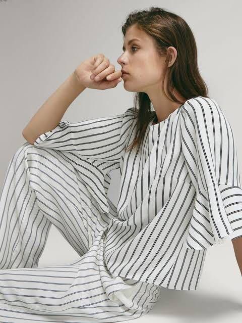 Massimo dutti blouse ruffle, Fesyen 