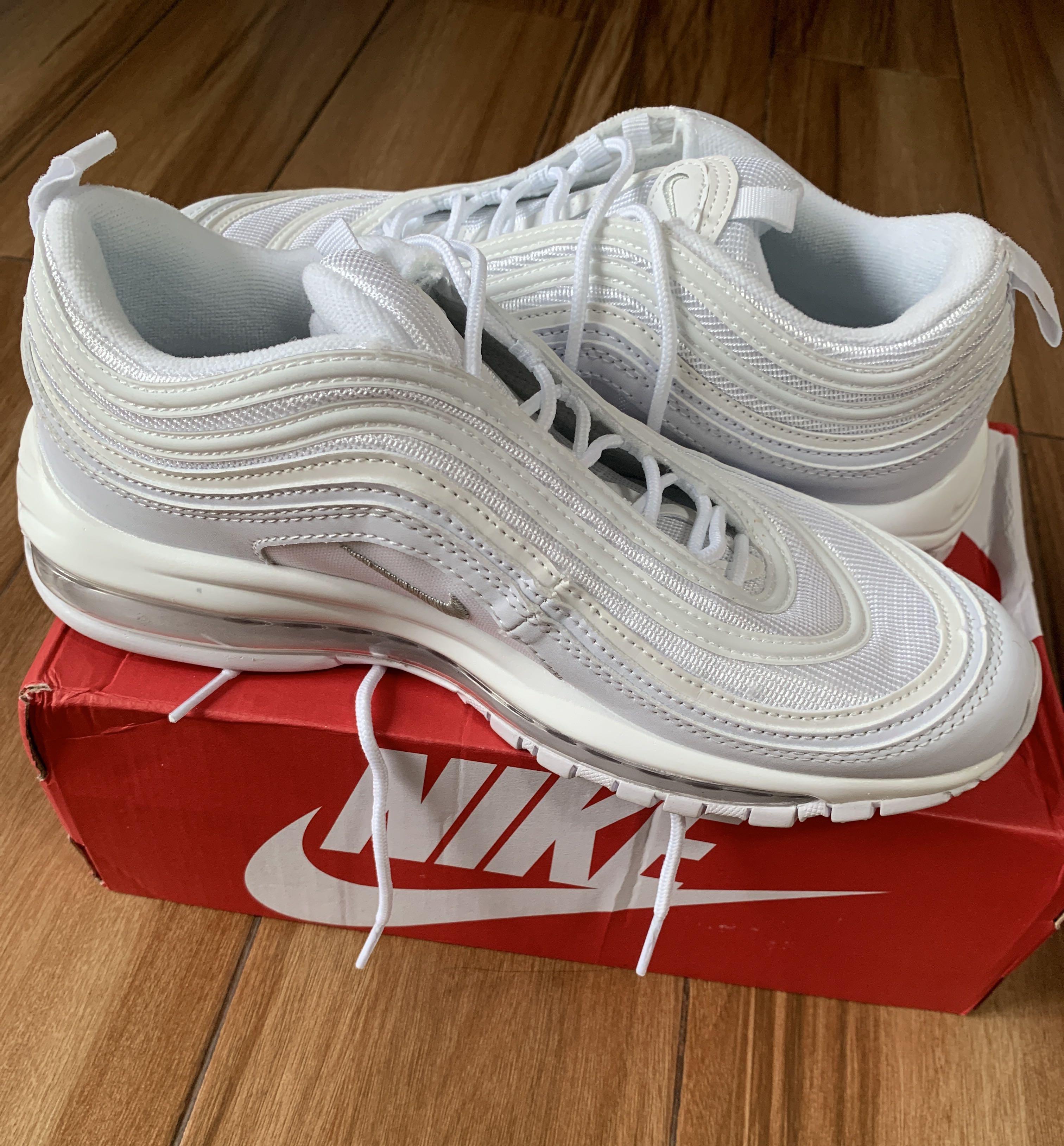 Nike airmax 97 shoes white size 39, Fesyen Pria, Sepatu , Sneakers di  Carousell