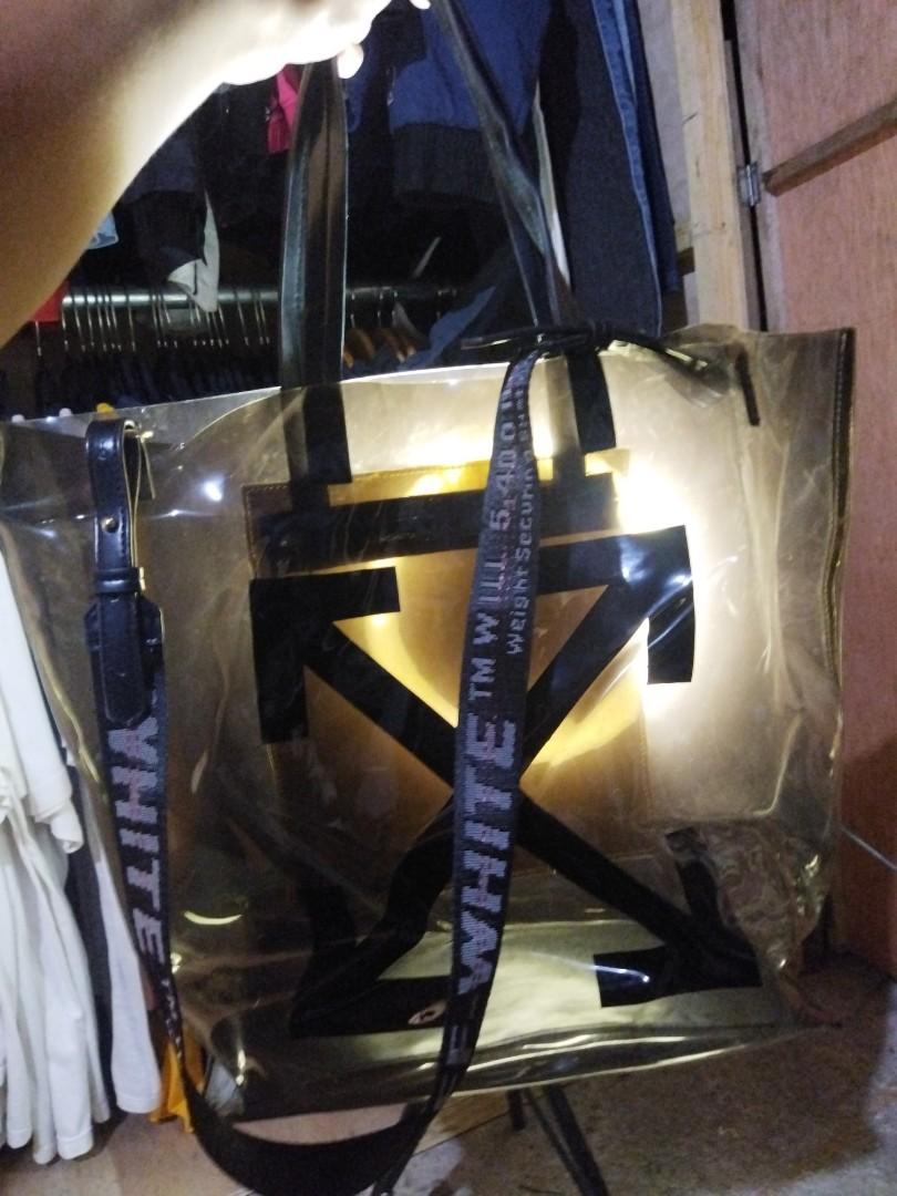Off white bag best sale transparent