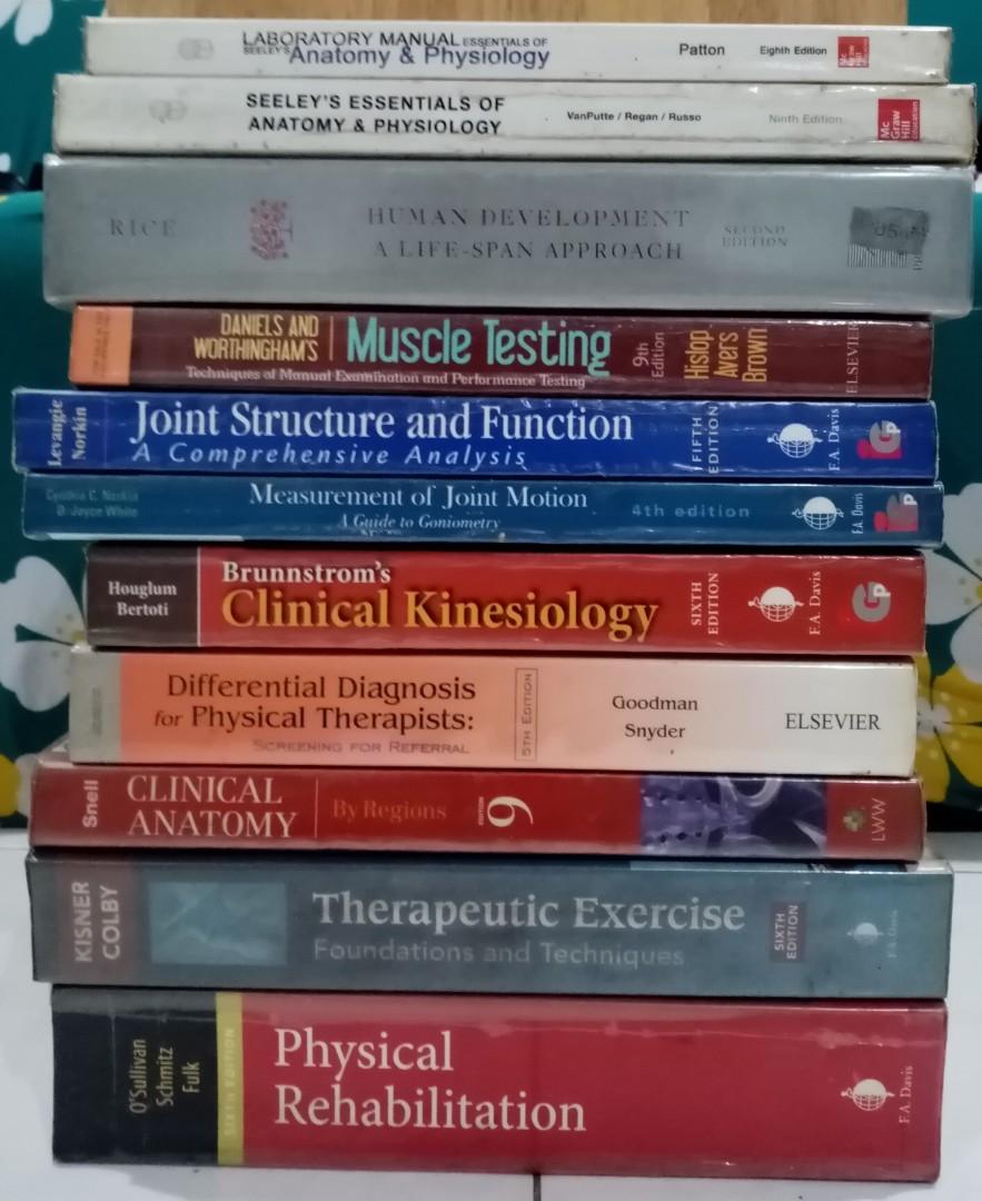 Physical Therapy Books (Category: Textbooks) located in Manila. Submitted by jewel.imperial (Listing ID 1124340546, Image 1). Description: ❌ (SOLD) 1. Physical Rehabilitation by O'Sullivan, et. al (6th Ed) - ₱1,300 ❌ (SOLD) 2. Therapeutic Exercises Foundations & Techniques by Kisner & Colby (6th Ed) - ₱1,000 3. Clinical Anatomy by Regions by Snell (9th Ed) - ₱2,099 ❌ (SOLD) 4. Differential Diagnosis for Physical Therapists: Screening for Referral