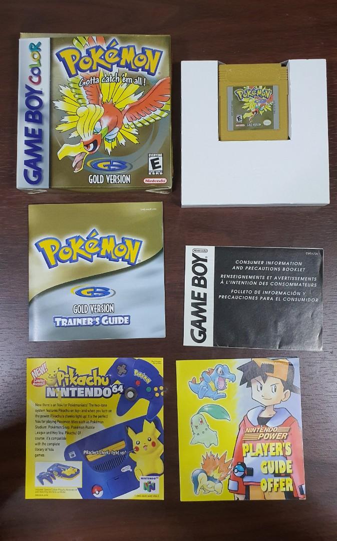Pokemon Gold Version (gameboy color) (Category: Nintendo) located in Manila. Submitted by eerbeen (Listing ID 1124389012, Image 2). Description: CIB condition Complete inserts. Nintendo power offer flier has a slight crease. See photo. Note that it may not save anymore unless internal stuff are replaced Comes with a box protector. Box condition is 9/10 Gcash or bdo deposit Grab or lalamove c/o buyer.