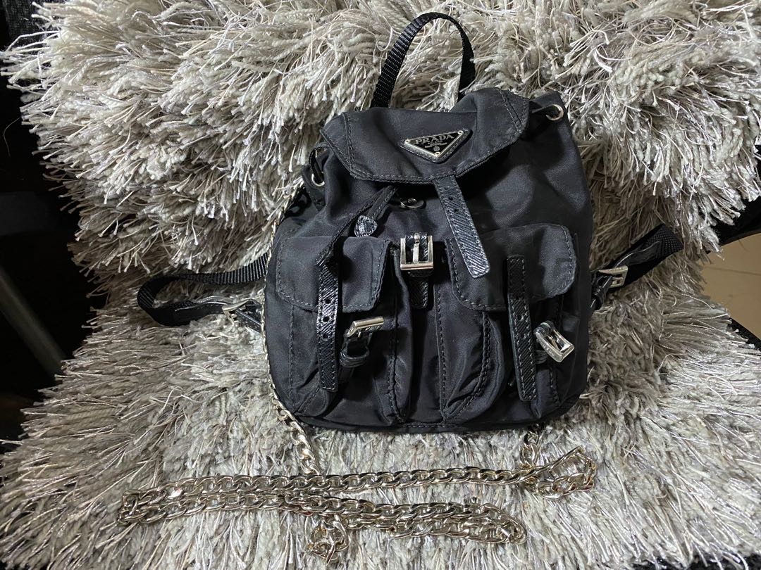 Prada nylon mini backpack, Luxury, Bags & Wallets on Carousell