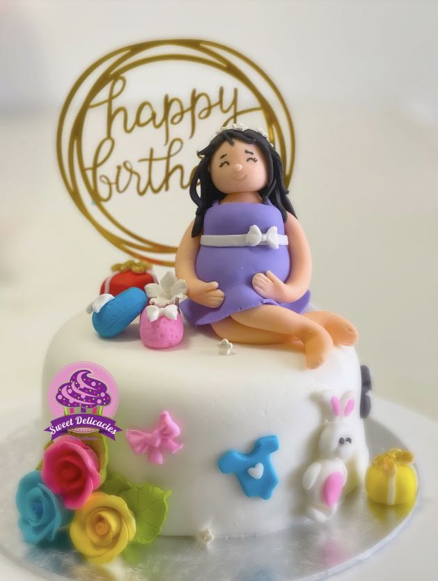 pregnant lady cake - Edible Perfections