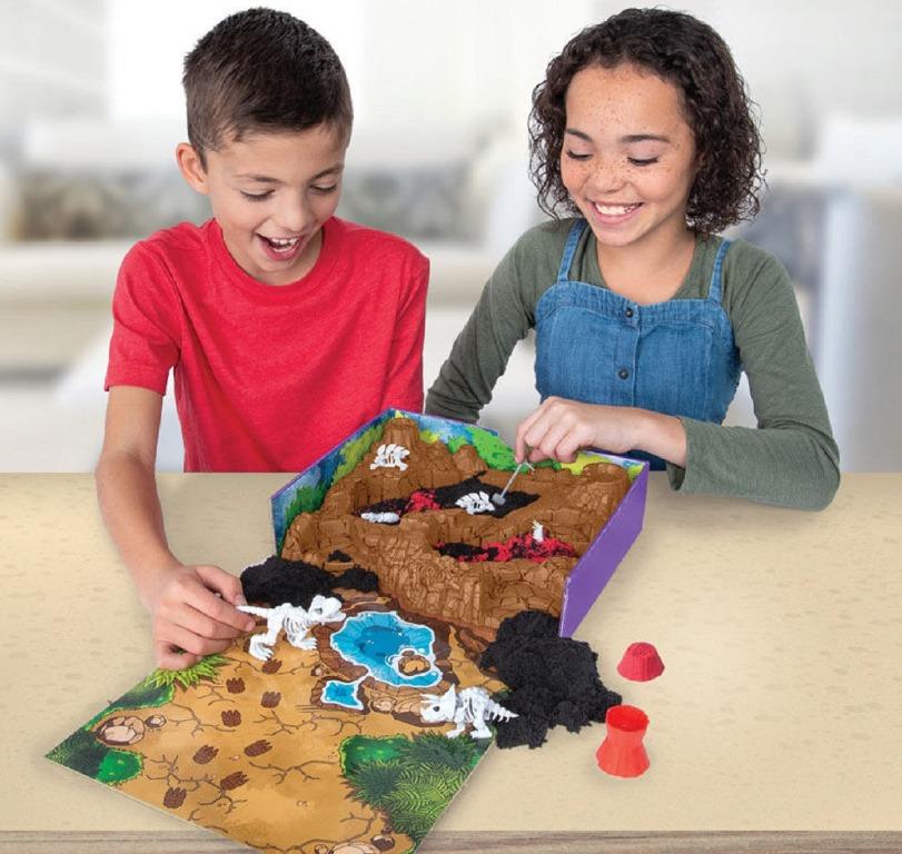 READY STOCK Kinetic Sand Dino Dig Playset with 10 Hidden Dinosaur Bones to Discover Hobbies Toys Toys Games on Carousell