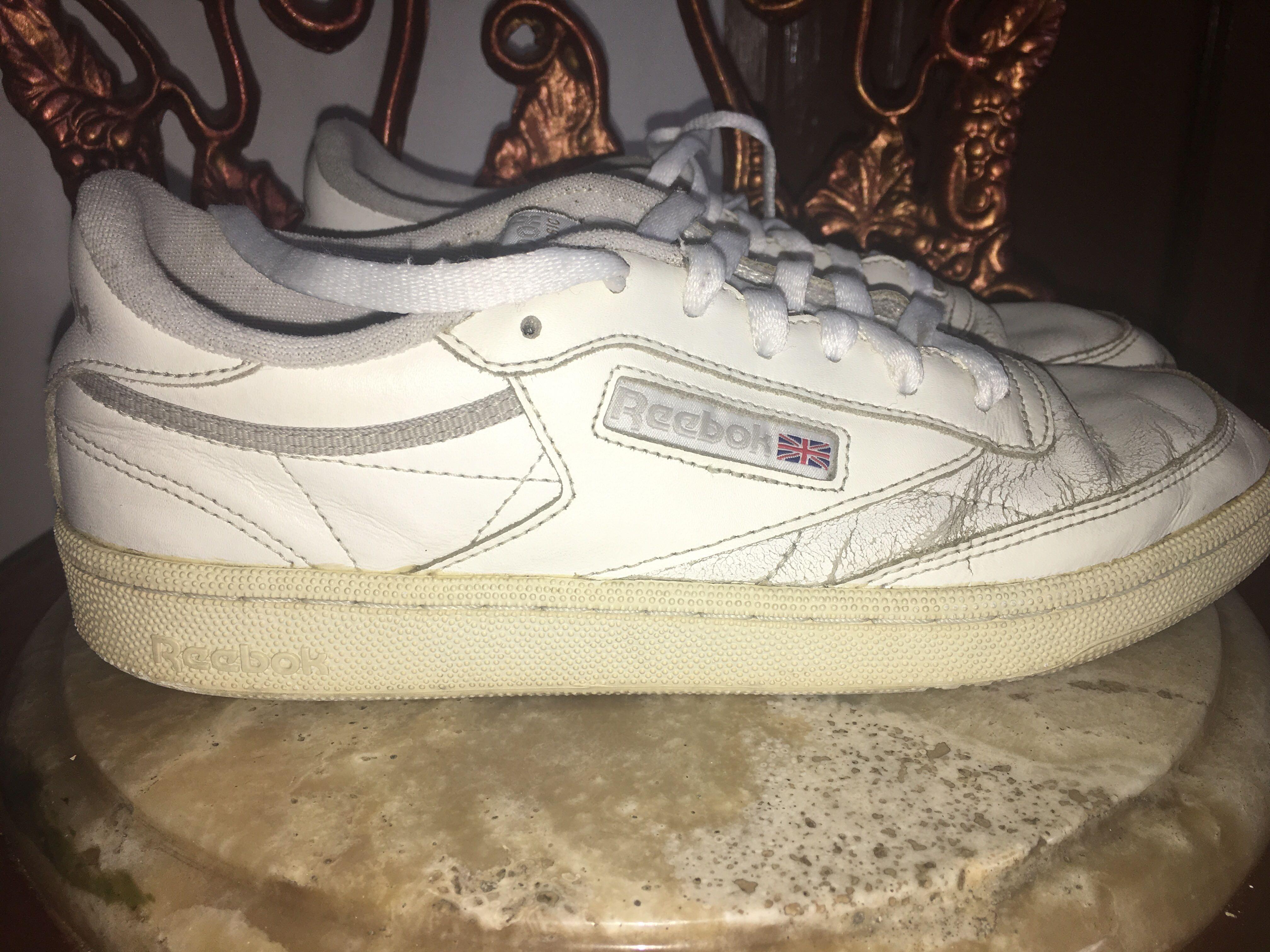 Reebok Classic C 85 Preloved, Fesyen Pria, Sepatu , Sneakers di Carousell