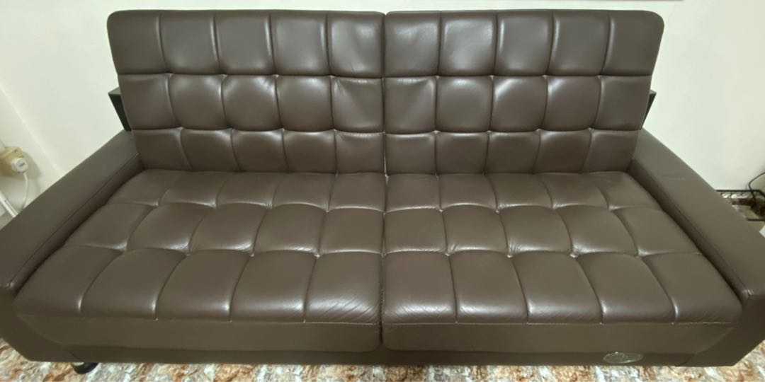 Seahorse Leather Sofa Bed, Furniture & Home Living, Furniture, Sofas on